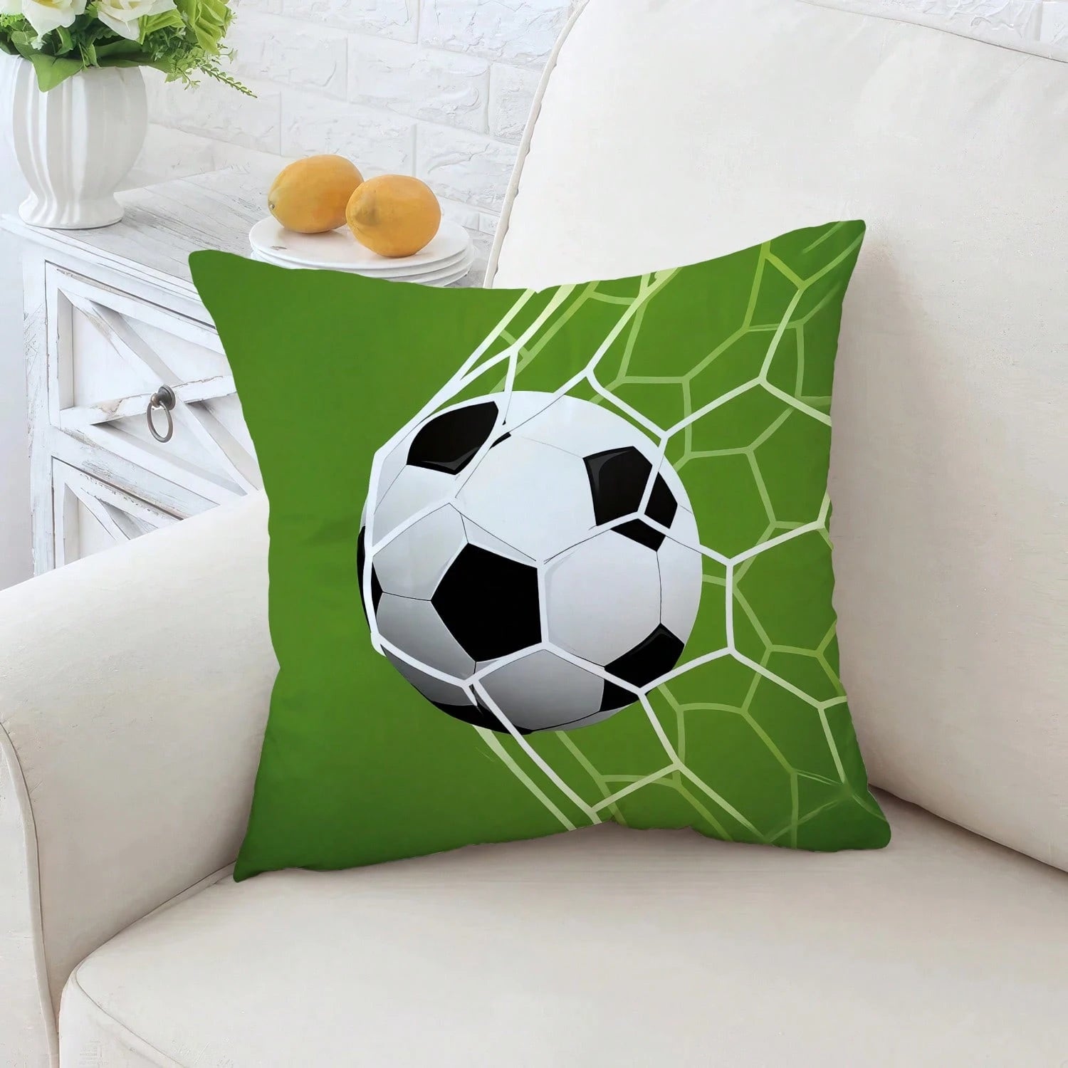4pcs Football Field Printed Throw Pillow Covers, World Cup- Soft & Comfortable Polyester Cushion Covers, 45x45cm (17.72x17.72inch), Zipper Closure, Machine Washable, Suitable For Home Decor, Living R