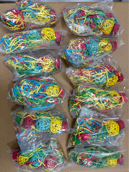 4pcs Parrot Bird Toy Set, Foraging Bird Toys, Bird Cage Training Toys, Colorful Chewing Hanging Bell, Hamster Climbing Ladder Swing Toys, Suitable For Macaws, Cockatoos, Lovebirds, Budgies, Random Col