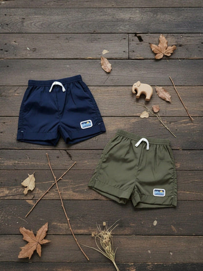 4pcs/Set Toddler Infant Baby Boys Casual Elastic Waist Shorts Sun Protection UPF 40+ Cooling Touch Embroidered Patch Drawstring Design Versatile Style