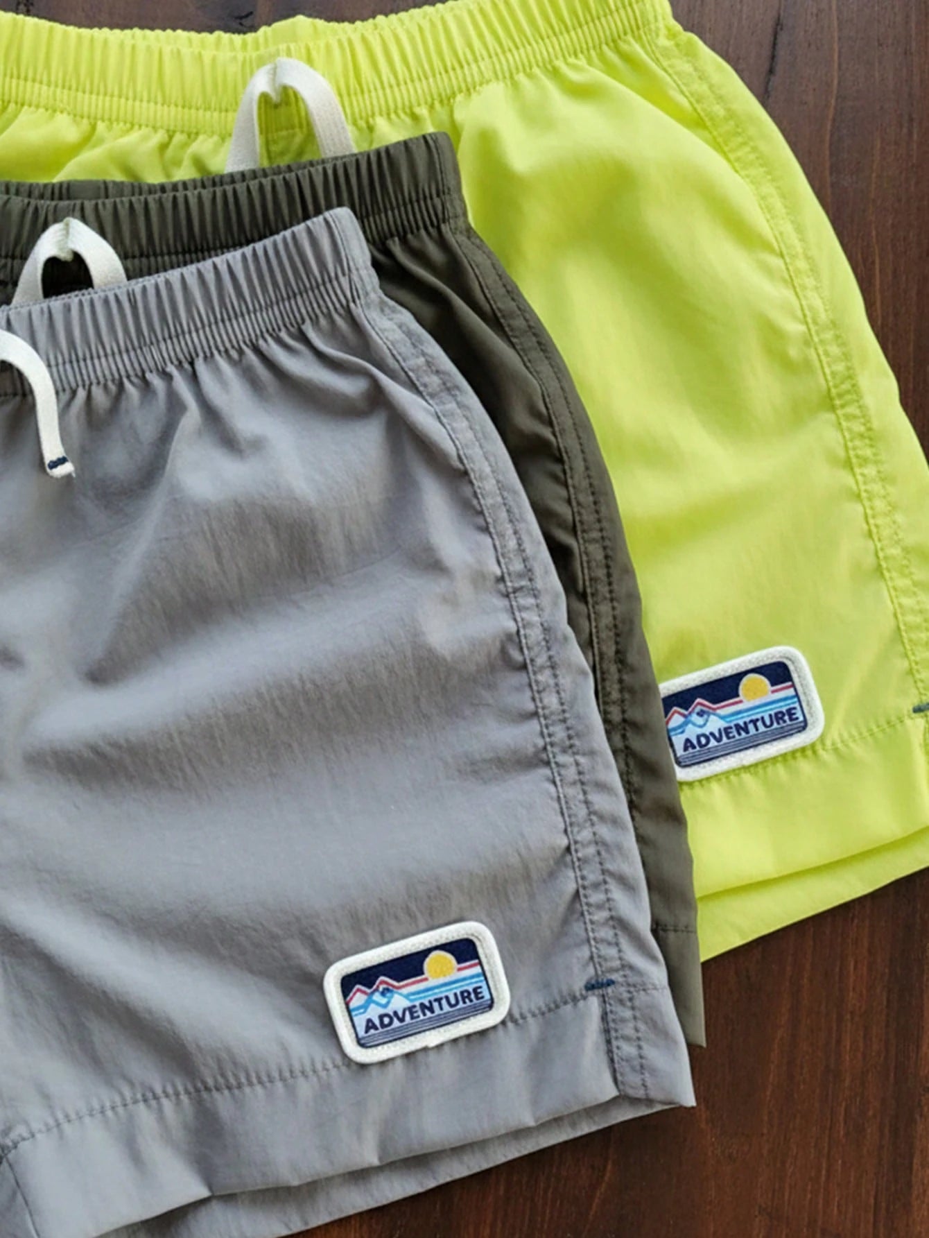 4pcs/Set Toddler Infant Baby Boys Casual Elastic Waist Shorts Sun Protection UPF 40+ Cooling Touch Embroidered Patch Drawstring Design Versatile Style
