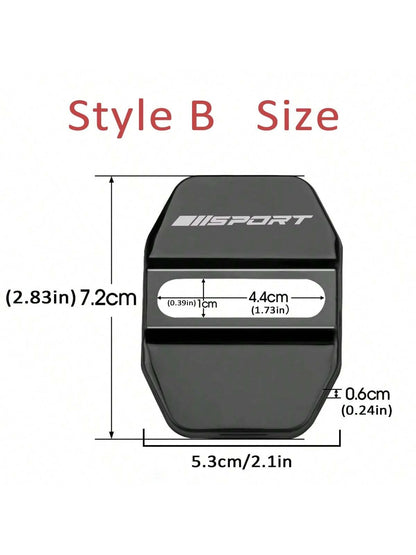 4pcs Stainless Steel Car Styling Door Lock Cover Emblems Protective Case For Dodge Ram 1500 2500 3500 Auto Accessories