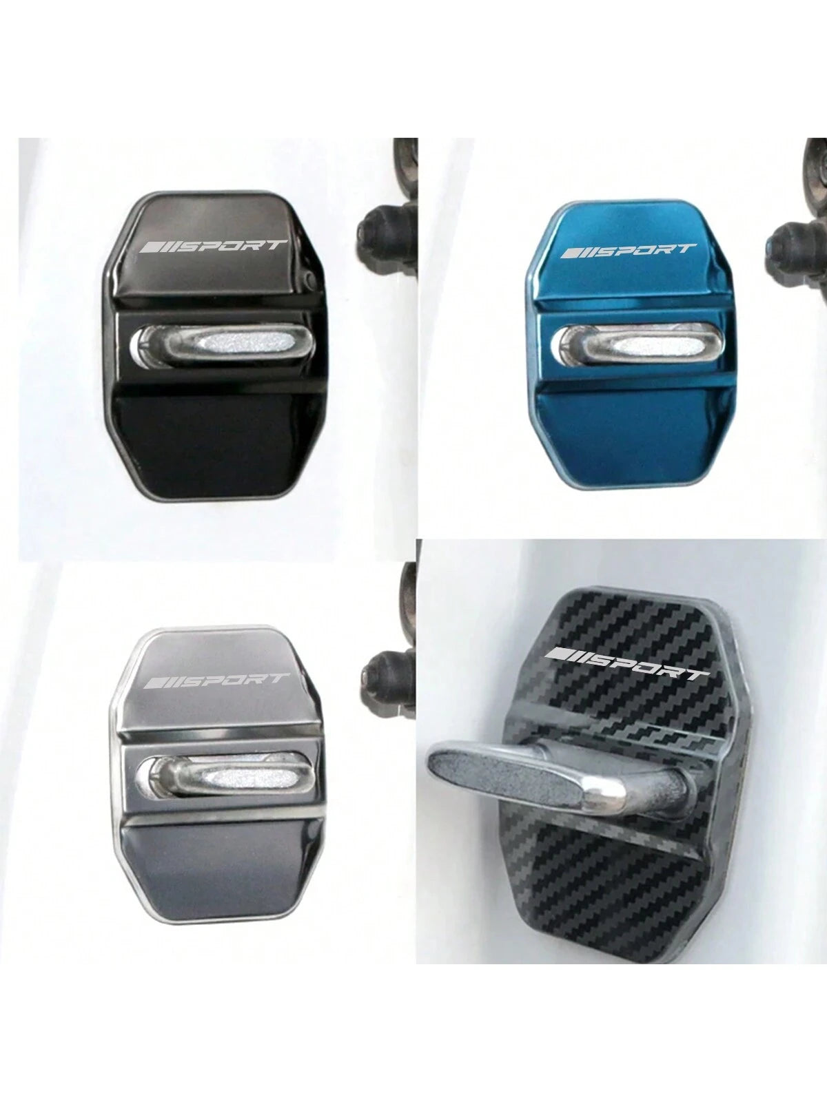 4pcs Stainless Steel Car Styling Door Lock Cover Emblems Protective Case For Dodge Ram 1500 2500 3500 Auto Accessories