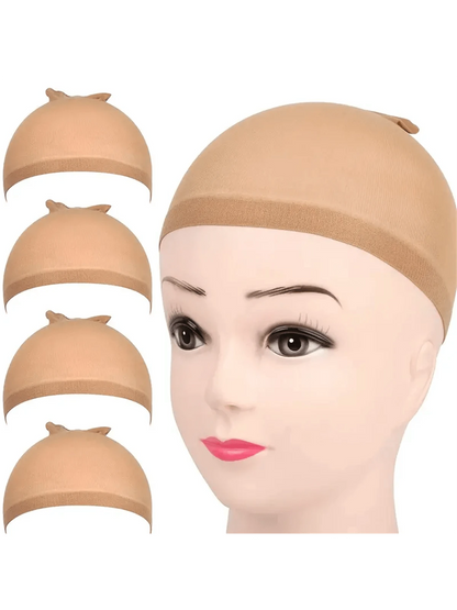 4pcs Stocking Wig Caps Non-Slip Stretchy Nylon Wig Caps For Women, Soft And Breathable Close End Wig Caps