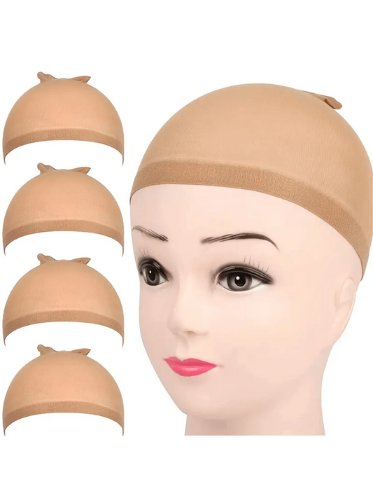 4pcs Stocking Wig Caps Non-Slip Stretchy Nylon Wig Caps For Women, Soft And Breathable Close End Wig Caps