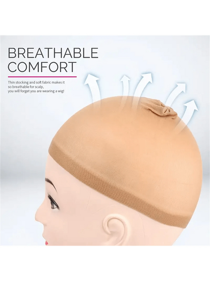 4pcs Stocking Wig Caps Non-Slip Stretchy Nylon Wig Caps For Women, Soft And Breathable Close End Wig Caps