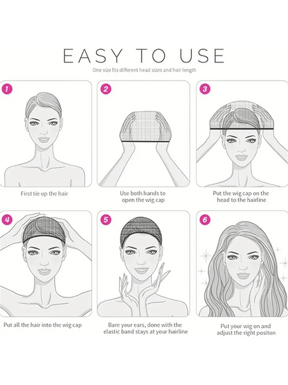 4pcs Stocking Wig Caps Non-Slip Stretchy Nylon Wig Caps For Women, Soft And Breathable Close End Wig Caps