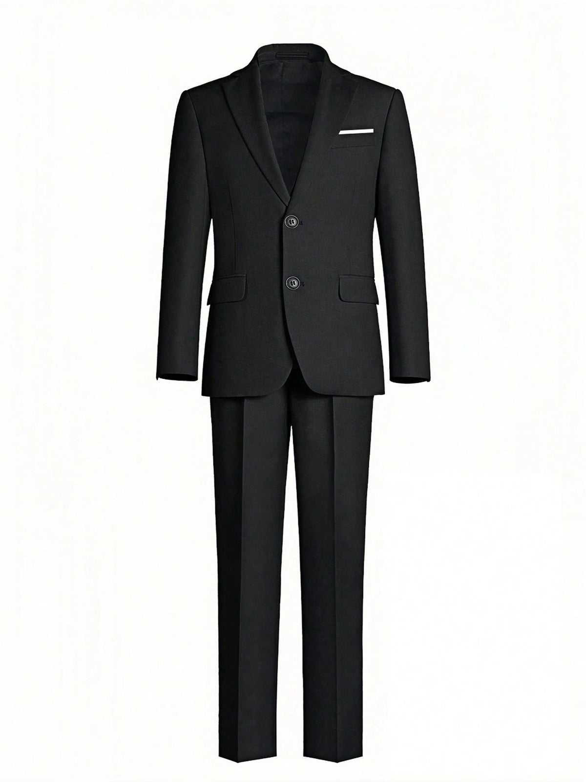 4pcs Tween Boy Suit Set- Jacket, Pants, Tie And Bow Tie