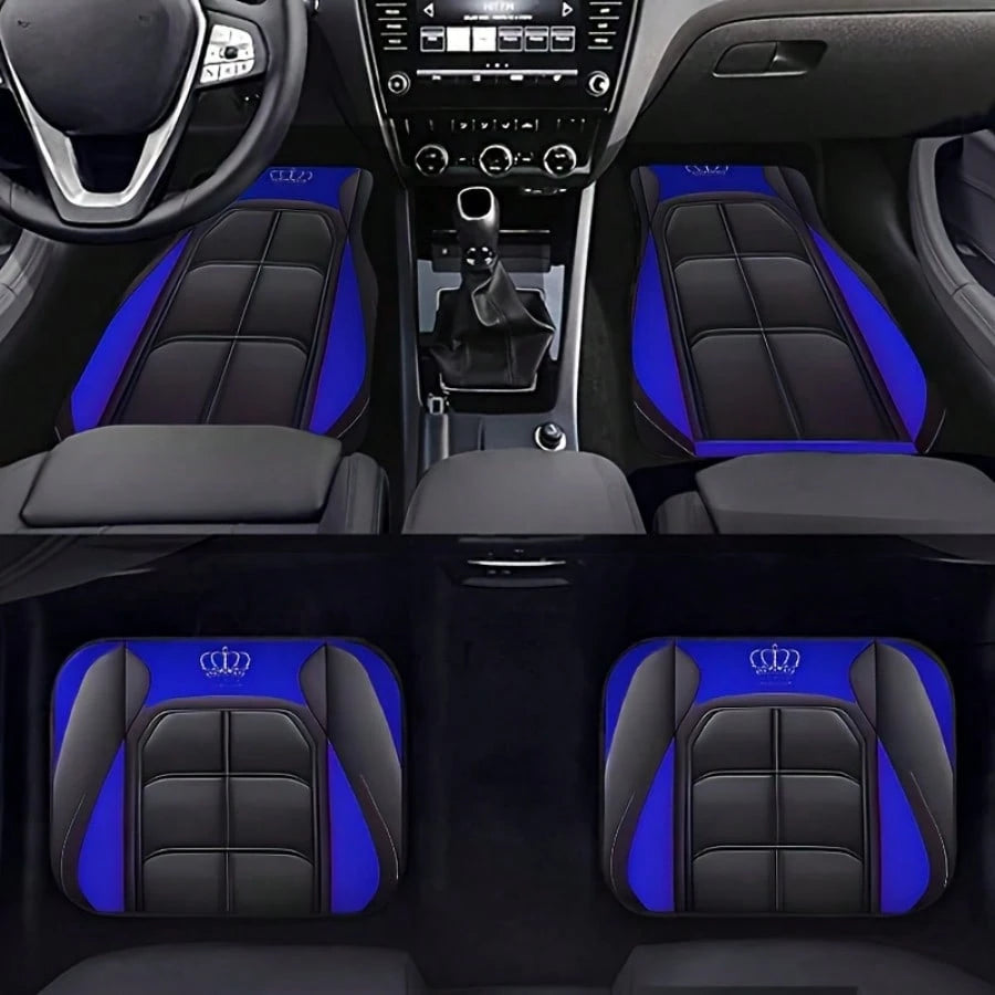 4pcs Universal Car Floor Mats- Anti-Slip All-Weather Protection Set, Dust-Proof & Scratch-Resistant For Sedan/SUV/Pickup