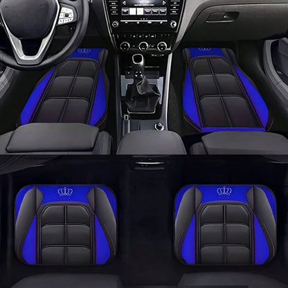 4pcs Universal Car Floor Mats- Anti-Slip All-Weather Protection Set, Dust-Proof & Scratch-Resistant For Sedan/SUV/Pickup