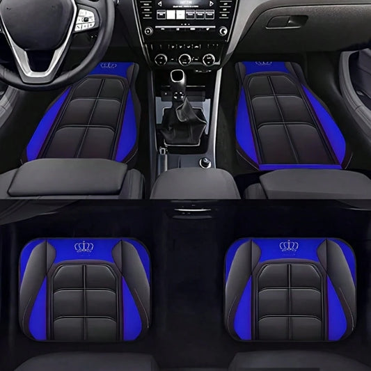 4pcs Universal Car Floor Mats- Anti-Slip All-Weather Protection Set, Dust-Proof & Scratch-Resistant For Sedan/SUV/Pickup