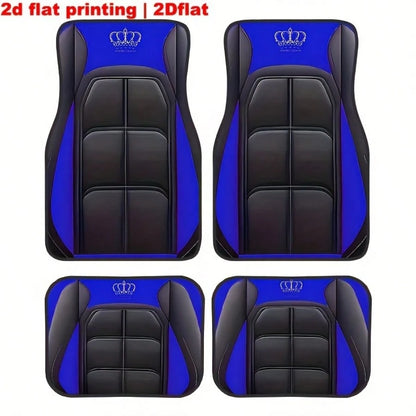 4pcs Universal Car Floor Mats- Anti-Slip All-Weather Protection Set, Dust-Proof & Scratch-Resistant For Sedan/SUV/Pickup
