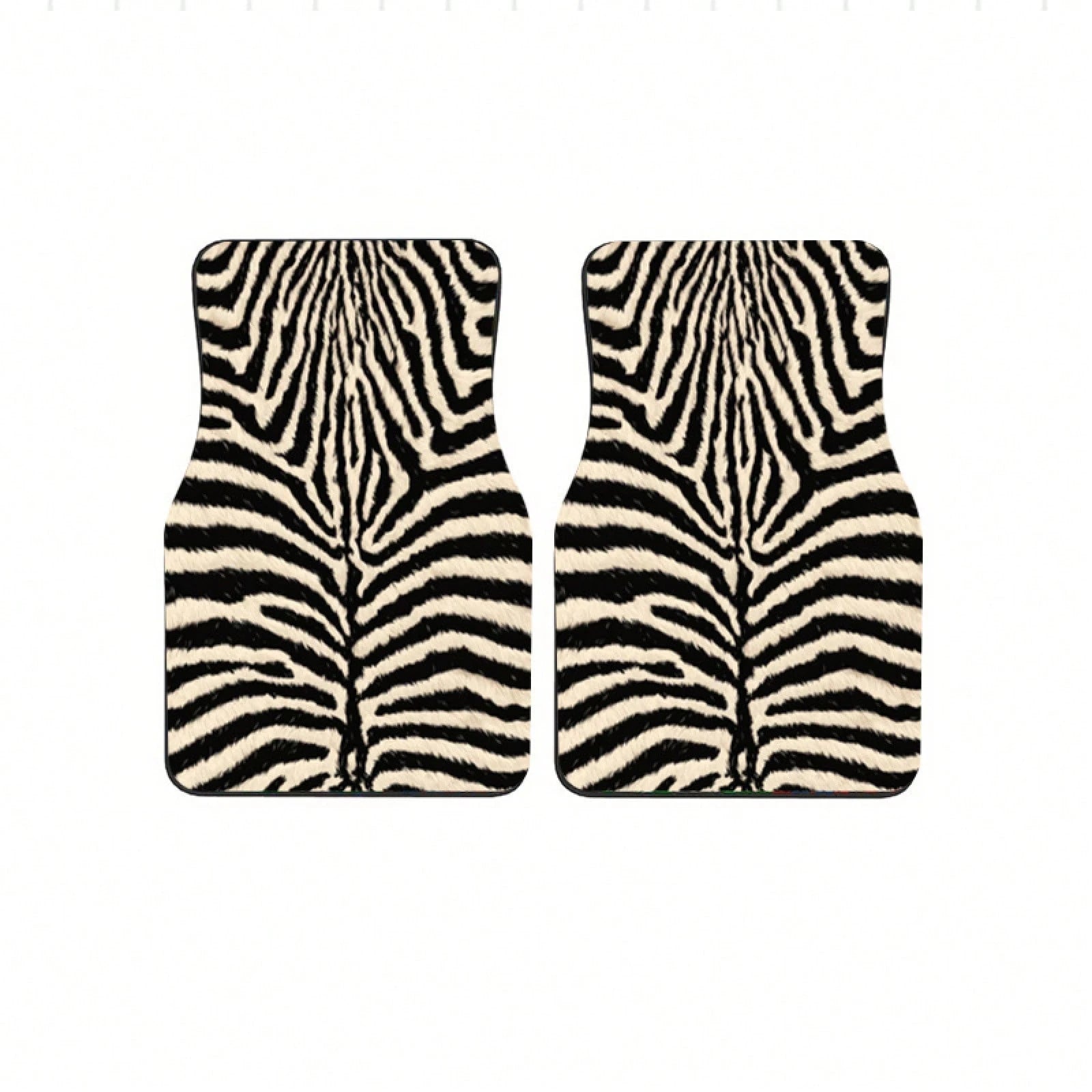 4pcs, Zebra Fur Pattern Printed Car Floor Mats, Full Coverage Car Floor Mats, Universal Model For All Seasons, Suitable For SUV Car Interiors, Car Floor Mats