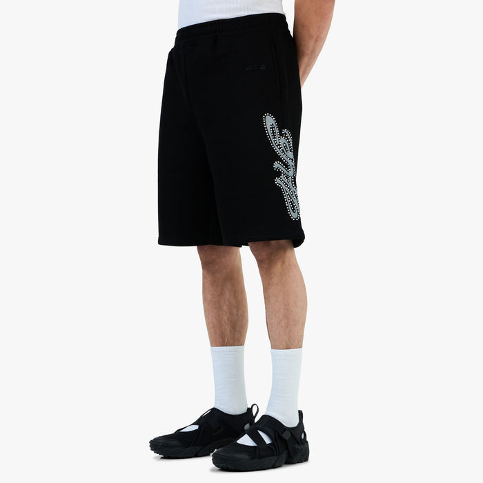 4YE Signature Rhinestone Short / Black