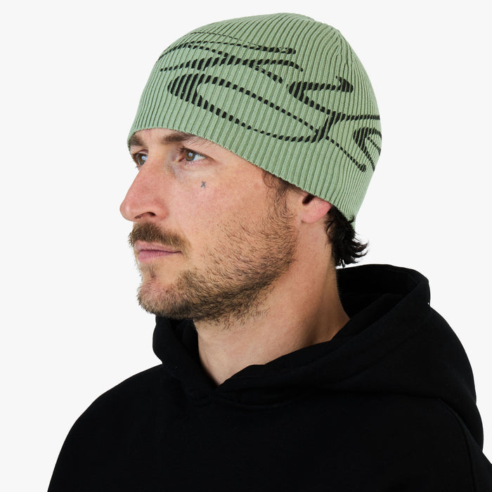 4YE Signature Ribbed Skully Green/Black