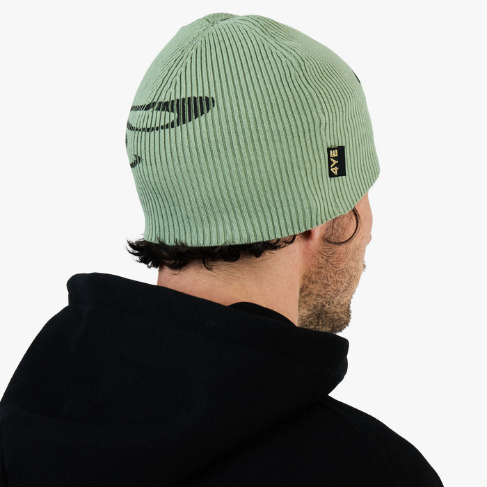 4YE Signature Ribbed Skully Green/Black