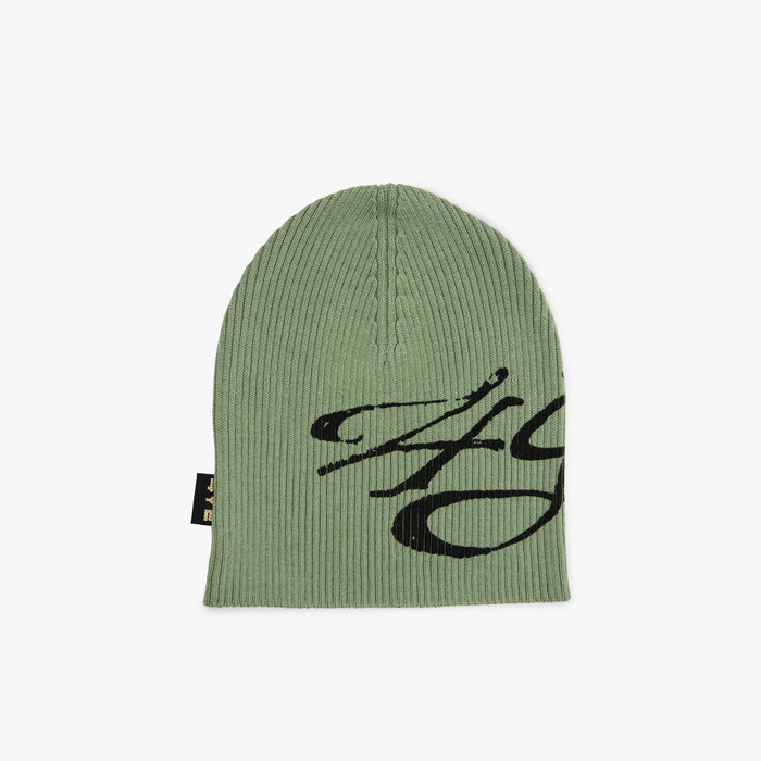 4YE Signature Ribbed Skully Green/Black
