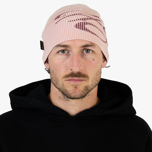4YE Signature Ribbed Skully Pink / Maroon