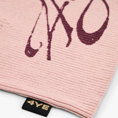 4YE Signature Ribbed Skully Pink / Maroon