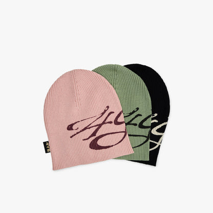 4YE Signature Ribbed Skully Pink / Maroon