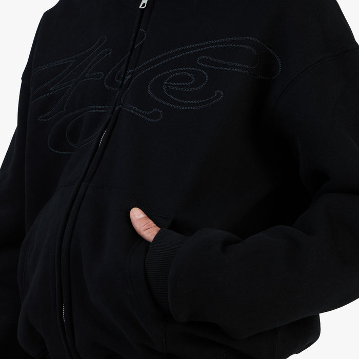 4YE Signature Zip Hoodie Black / Black