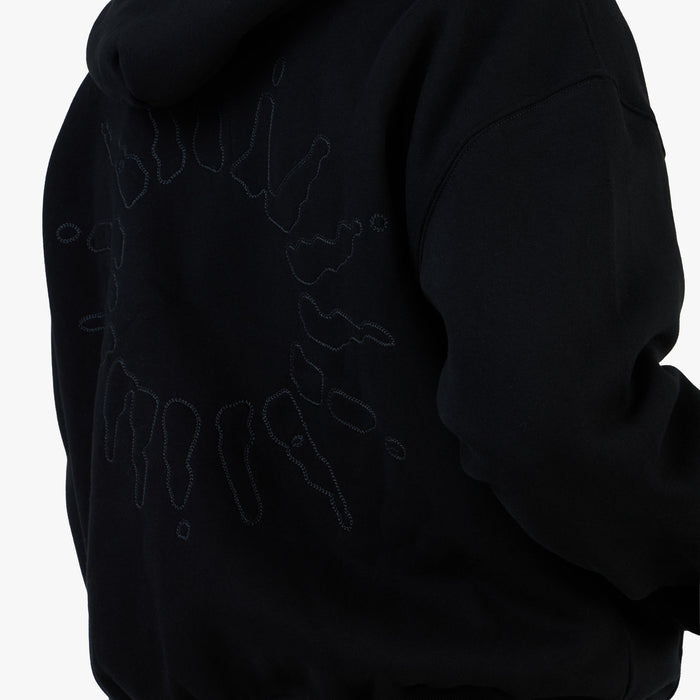 4YE Signature Zip Hoodie Black / Black