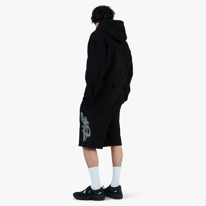 4YE Signature Zip Hoodie Black / Black