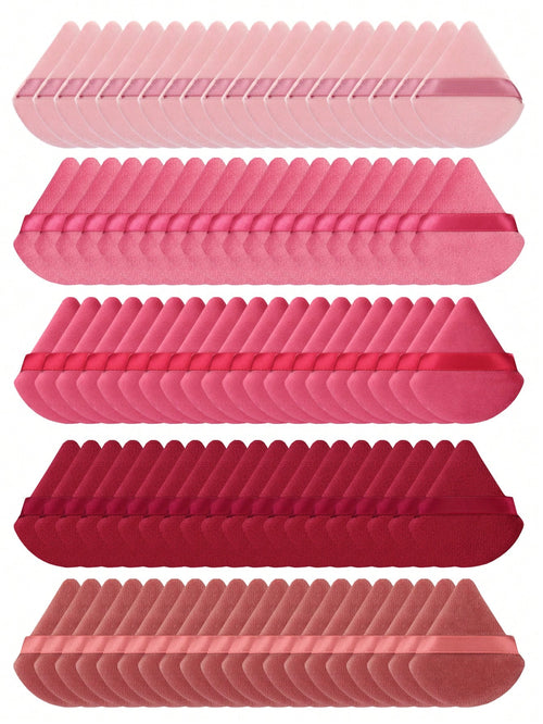5/10/20/30/50/100pcs Velvet Makeup Sponge Puff, Soft Velvet Material Suitable For Contouring, Eye Area And Corners, Suitable For All Skin Types