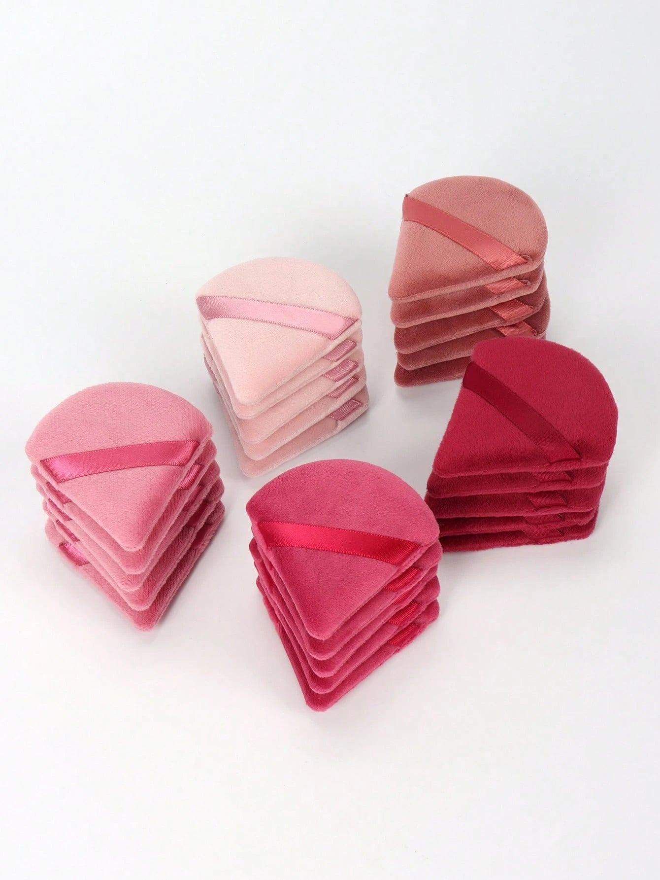 5/10/20/30/50/100pcs Velvet Makeup Sponge Puff, Soft Velvet Material Suitable For Contouring, Eye Area And Corners, Suitable For All Skin Types