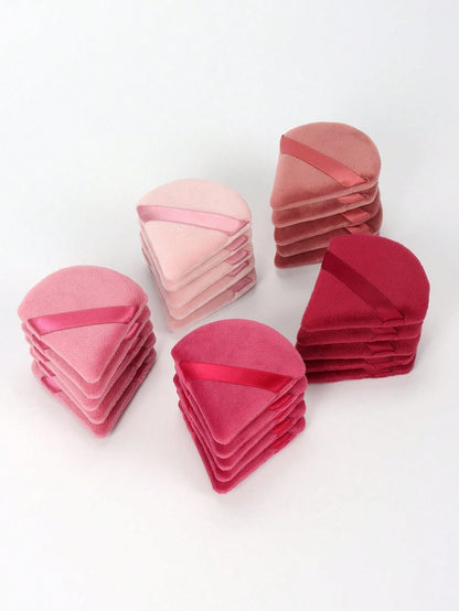 5/10/20/30/50/100pcs Velvet Makeup Sponge Puff, Soft Velvet Material Suitable For Contouring, Eye Area And Corners, Suitable For All Skin Types