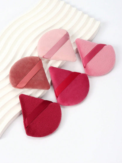 5/10/20/30/50/100pcs Velvet Makeup Sponge Puff, Soft Velvet Material Suitable For Contouring, Eye Area And Corners, Suitable For All Skin Types