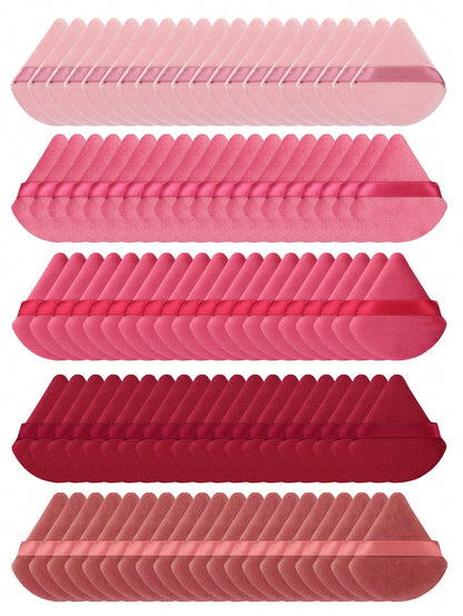 5/10/20/30/50/100pcs Velvet Makeup Sponge Puff, Soft Velvet Material Suitable For Contouring, Eye Area And Corners, Suitable For All Skin Types