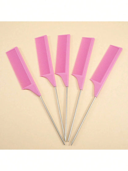 5/10 Combs, Fishing Brush, Paddle Brush, Mini Comb, Wooden Comb, Hairstyling Comb, Hairdressing Comb, Hair Care Tools, Hairdressing Accessories, Salon Hairdressing Equipment, Portable Travel Comb, Bac