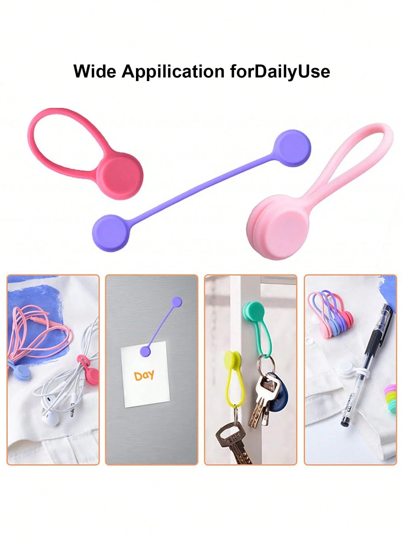 5/10pcs Magnetic Cable Organizers, Reusable Silicone Cable Ties, Suitable For USB Charging Cables, Earphone Cables And Data Cables Magnetic Cable Management, Portable Cable Accessories, Suitable For H