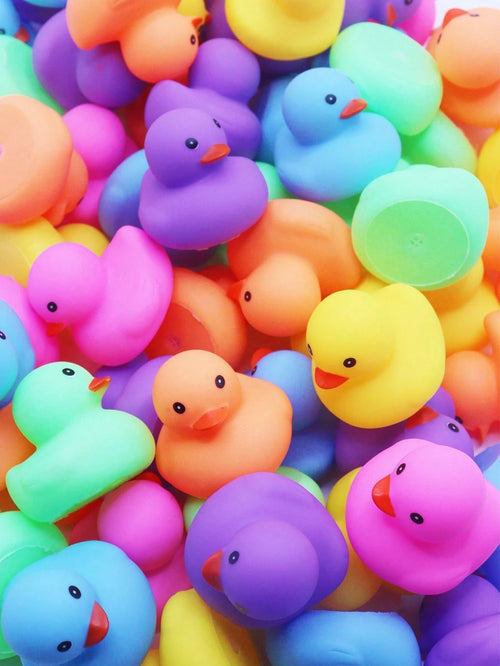 5/12/24pcs Mini Rubber Ducks, Duck Toys, Suitable For Baby Bath, Pool Party, Children's Birthday Gift Bags (Random), Stress Relief Toys For Babies And Kids, Bath Toys, Water Play Sensory Toys, Childre