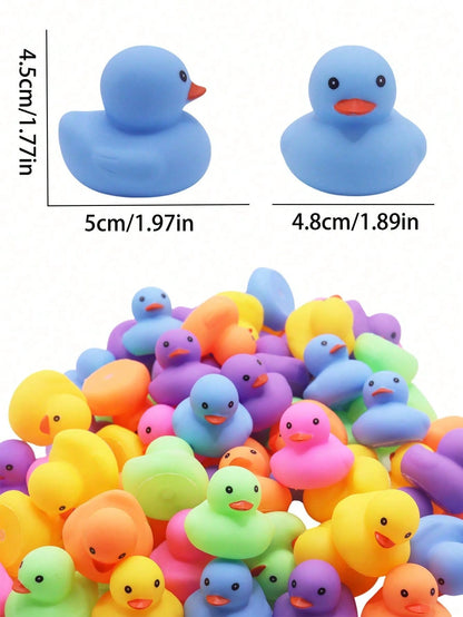 5/12/24pcs Mini Rubber Ducks, Duck Toys, Suitable For Baby Bath, Pool Party, Children's Birthday Gift Bags (Random), Stress Relief Toys For Babies And Kids, Bath Toys, Water Play Sensory Toys, Childre