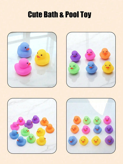 5/12/24pcs Mini Rubber Ducks, Duck Toys, Suitable For Baby Bath, Pool Party, Children's Birthday Gift Bags (Random), Stress Relief Toys For Babies And Kids, Bath Toys, Water Play Sensory Toys, Childre