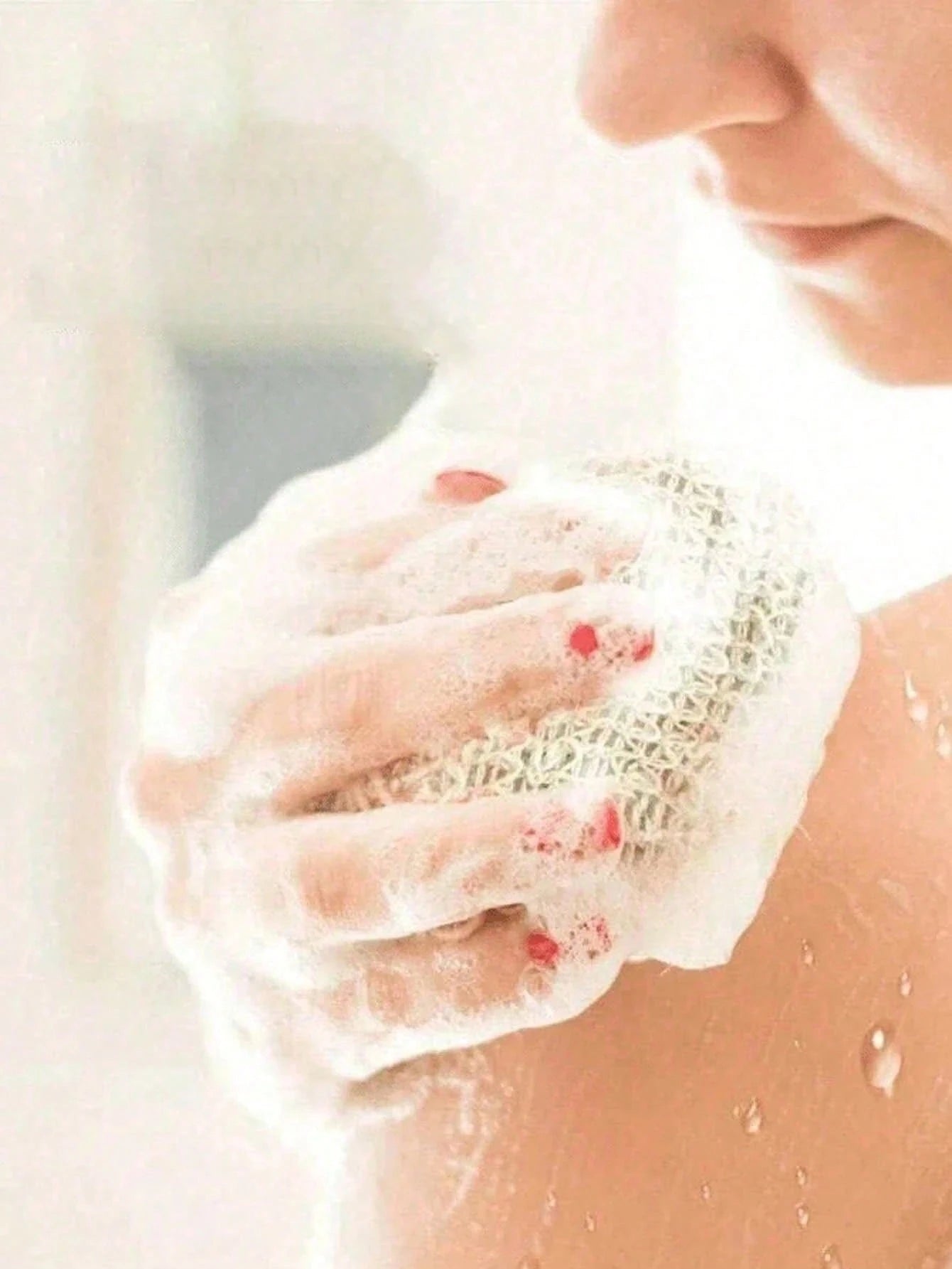 5/3pcs Reusable Exfoliating Soap Bags, Jute Drawstring Soap Pouch, Convenient For Lathering And Drying, Back Scrubber, Skin Smoother, Removes Dirt And Dead Skin, Body Cleansing Tool, Bathroom Accessor