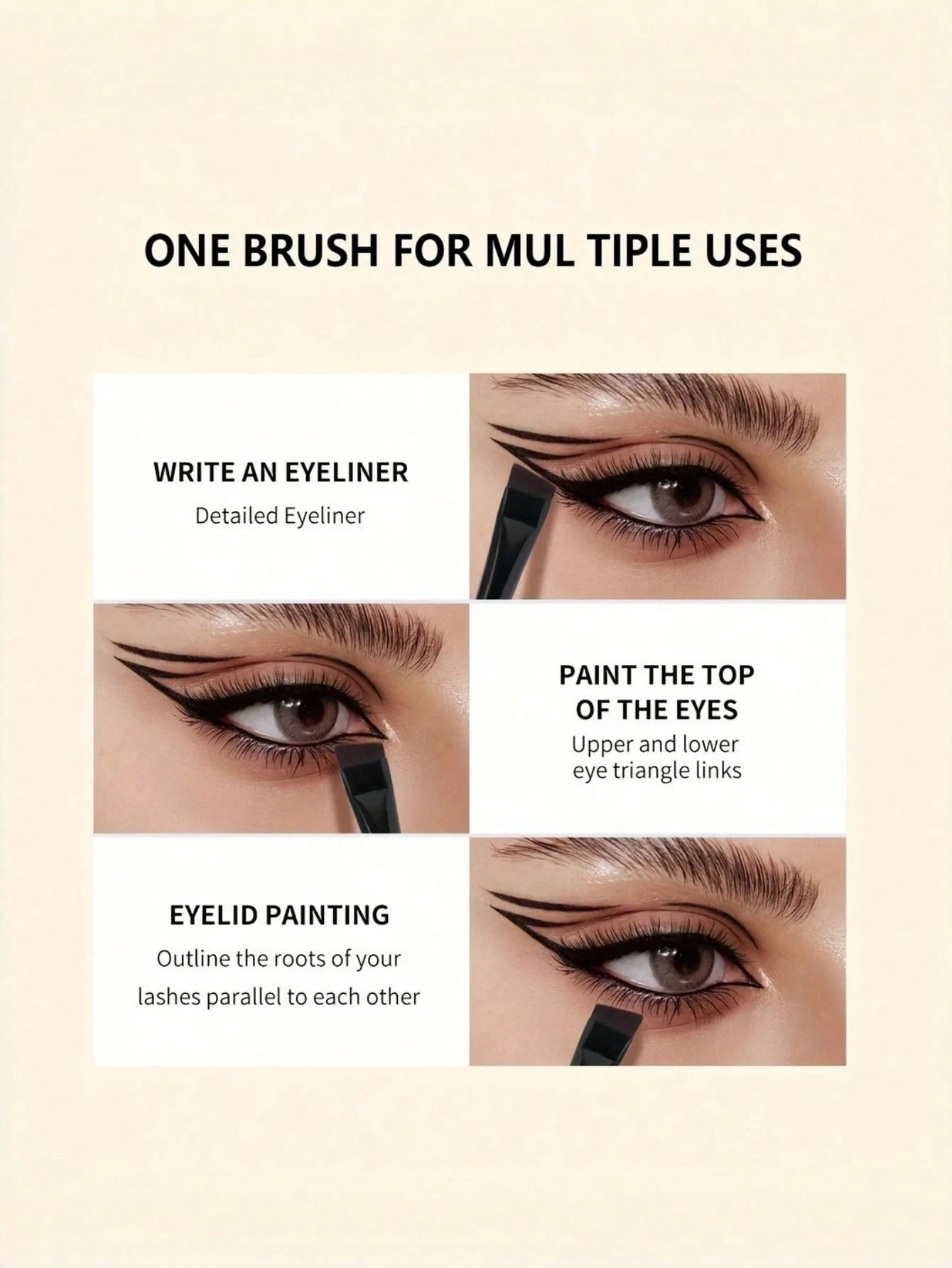 5/7-Piece Precision Eye Makeup Brush Set| Scythe & Angled Eyeliner, Eyebrow Brushes With Long Handle Reversible Design – Soft Synthetic Fiber Tips For Sensitive/Dry Skin (Professional Grade),Travel E