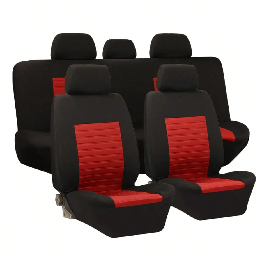 5-Seat Universal Full-Coverage Car Seat Covers. Fabric Material With Striped 3D Texture. Comfortable, Breathable, Wear-Resistant, And Stain-Resistant. Effectively Protects The Original Car Seats.