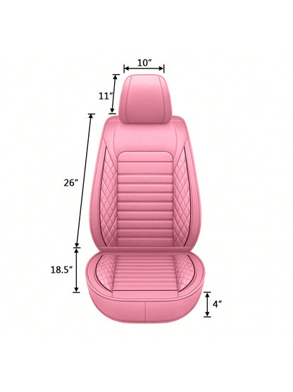 5 Seats Car Seat Covers Full Set PU Leather Front Rear Back Padded Cover Universal Auto Seat Protectors With Or Without Head Pillow For Most Cars Sedan Truck SUV