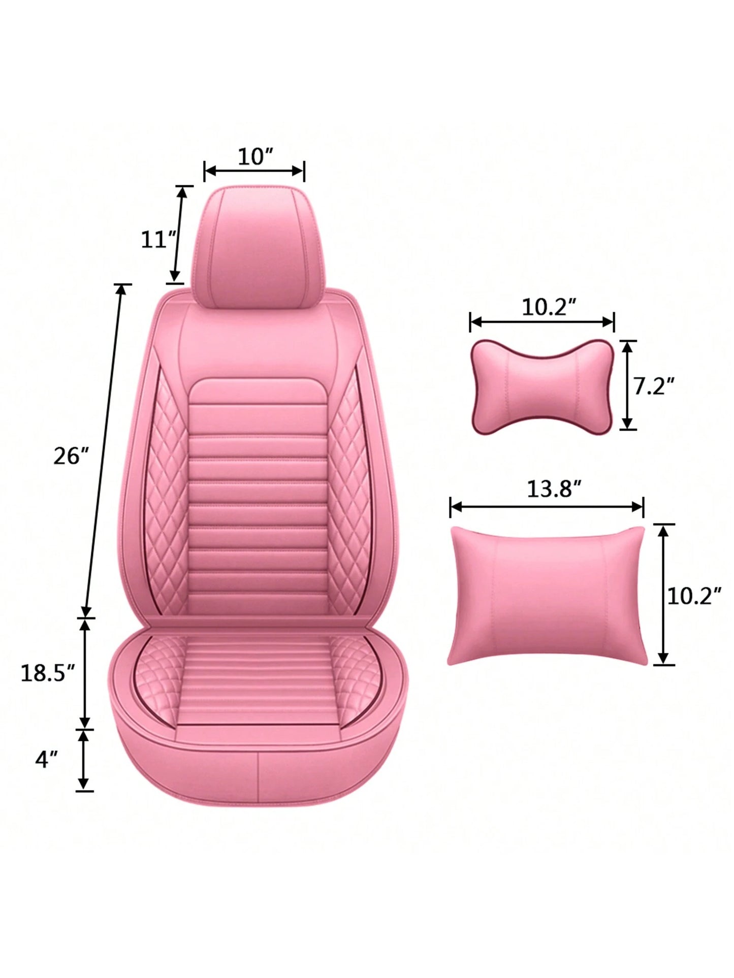 5 Seats Car Seat Covers Full Set PU Leather Front Rear Back Padded Cover Universal Auto Seat Protectors With Or Without Head Pillow For Most Cars Sedan Truck SUV