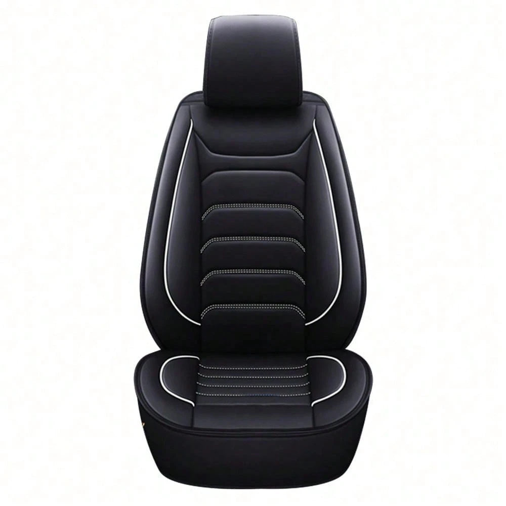 5 Seats Universal Car Seat Covers Full Set Waterproof PU Leather Automotive Seat Cushions Compatible With SUV Sedan All 5-Seater Vehicles