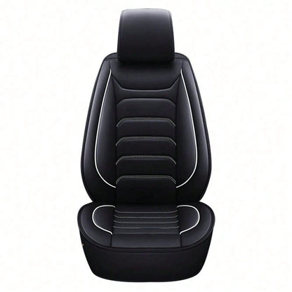 5 Seats Universal Car Seat Covers Full Set Waterproof PU Leather Automotive Seat Cushions Compatible With SUV Sedan All 5-Seater Vehicles