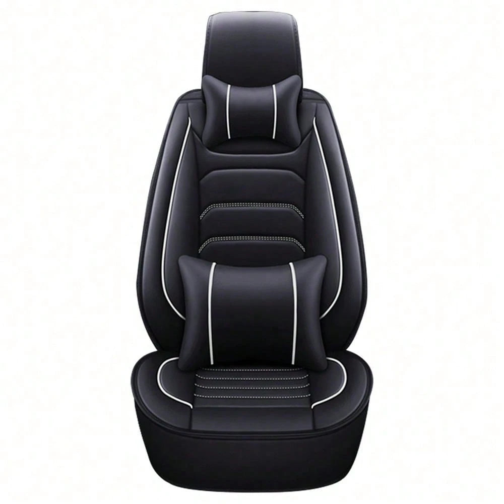 5 Seats Universal Car Seat Covers Full Set Waterproof PU Leather Automotive Seat Cushions Compatible With SUV Sedan All 5-Seater Vehicles