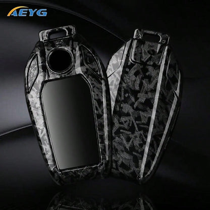 5 Series 7 Series G11 G12 G30 G31 G32 I8 I12 I15 G01 X3 G02 X4 G05 X5 G07 X7 Series Carbon Fiber Style ABS Car Key Cover Accessories