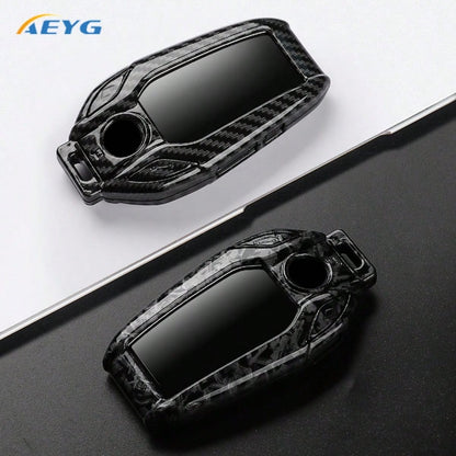 5 Series 7 Series G11 G12 G30 G31 G32 I8 I12 I15 G01 X3 G02 X4 G05 X5 G07 X7 Series Carbon Fiber Style ABS Car Key Cover Accessories