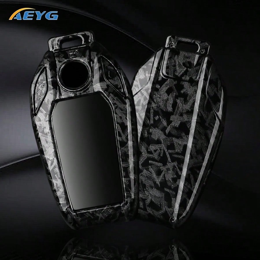5 Series 7 Series G11 G12 G30 G31 G32 I8 I12 I15 G01 X3 G02 X4 G05 X5 G07 X7 Series Carbon Fiber Style ABS Car Key Cover Accessories