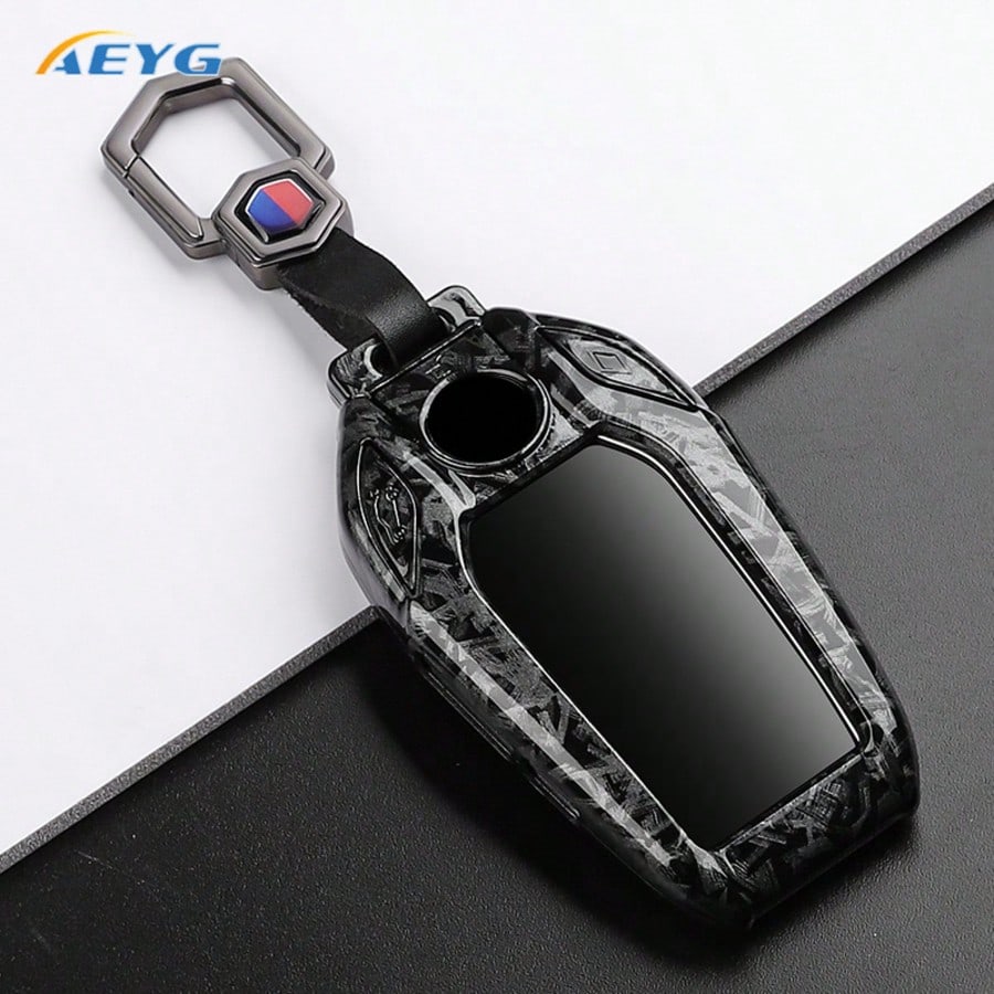5 Series 7 Series G11 G12 G30 G31 G32 I8 I12 I15 G01 X3 G02 X4 G05 X5 G07 X7 Series Carbon Fiber Style ABS Car Key Cover Accessories