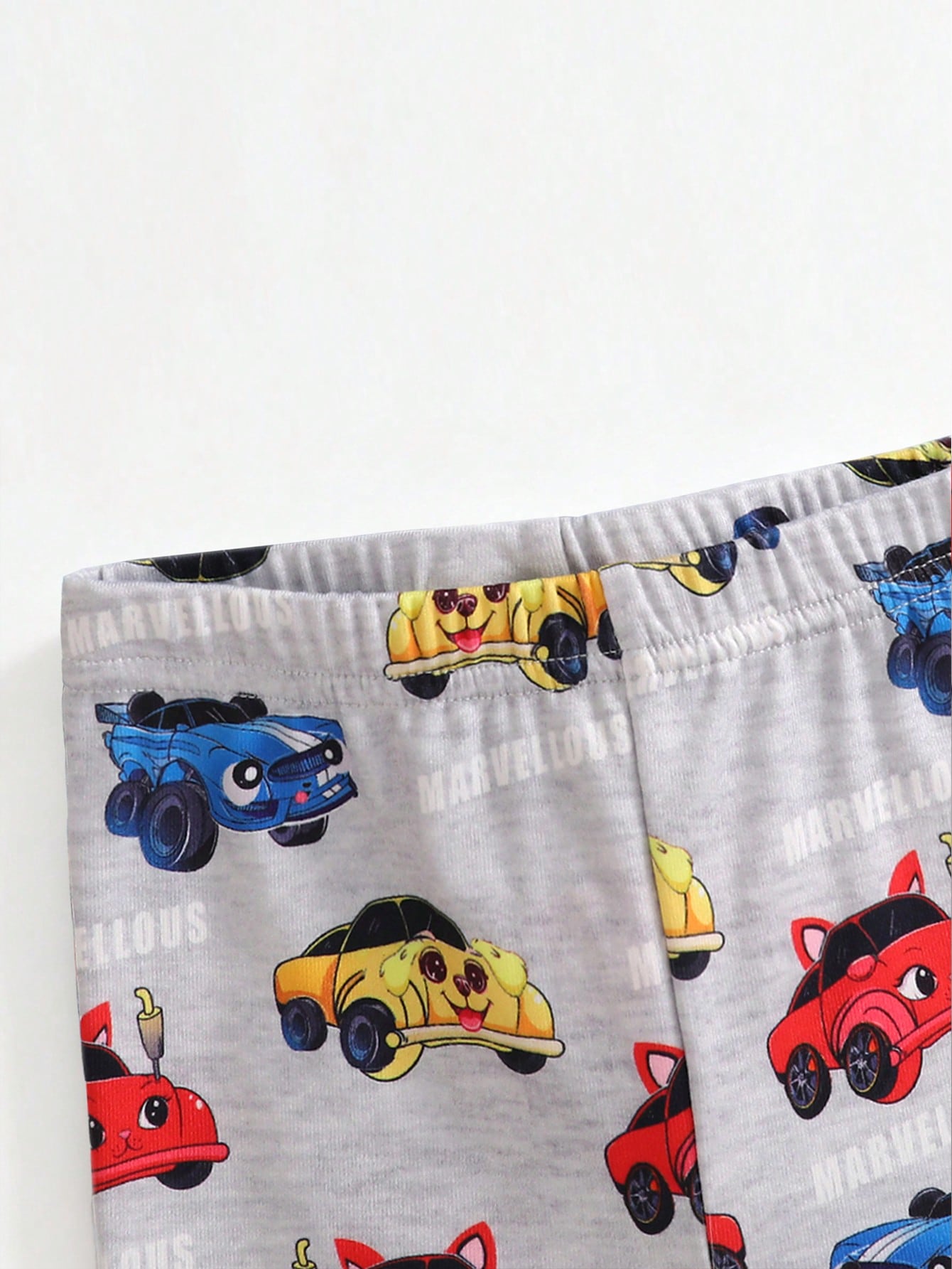 [5 Sets Randomly Sent 1 Set]Baby Boys Pajamas Transportation Print Short Sleeve Long Pants Knit Comfortable Soft Snug Fit Sleepwear Loungewear Set