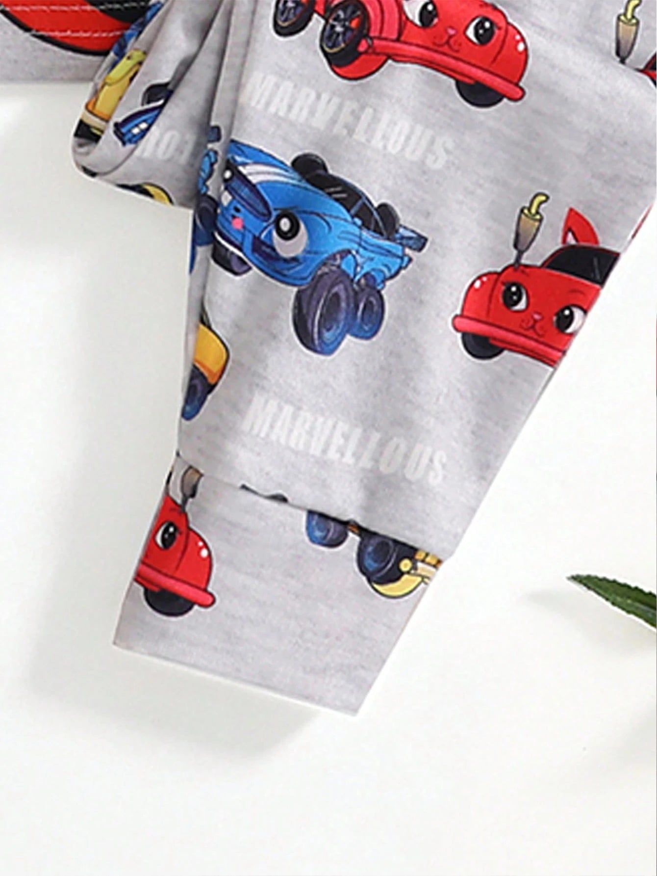 [5 Sets Randomly Sent 1 Set]Baby Boys Pajamas Transportation Print Short Sleeve Long Pants Knit Comfortable Soft Snug Fit Sleepwear Loungewear Set